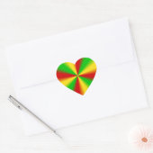 Rasta Rays Green Yellow en Red Hart Sticker (Envelop)