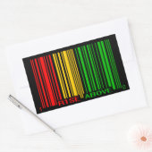 RASTA RECHTHOEKIGE STICKER (Envelop)