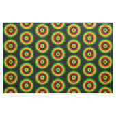 Rasta Red Yellow Green Tie Dye Circles Pattern Stof (Fat Quarter)