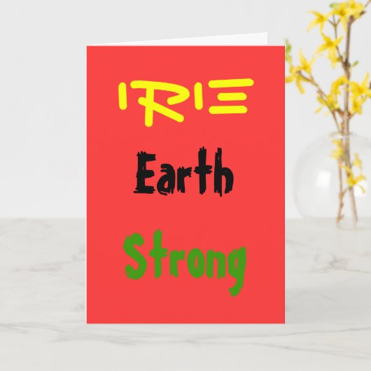 Rasta regensterke wenskaarten kaart (Gele Bloem)