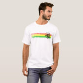 Rasta Reggae gekroonde leeuw T-shirt (Voorkant volledig)