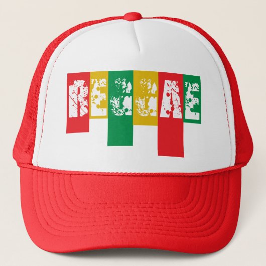 rasta reggae graffiti vlag trucker pet (Voorkant)