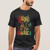 Rasta Reggae Jamaica Vlag Kleurpalmboom Jamaica T-shirt (Voorkant)