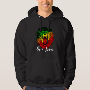 Rasta Reggae Jamaicaanse Leeuw van Juda Rastafarië Hoodie