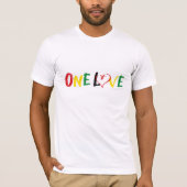 Rasta Reggae Jamaican Pride One Love T-Shirt (Voorkant)