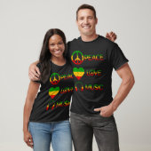 Rasta Reggae Liefde Vrede Muziek Rastafari Roots T-shirt (Unisex)
