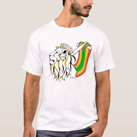 Rasta Reggae Lion Ascending T-shirt (Voorkant)