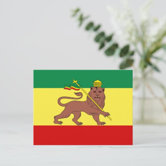 Rasta Reggae Lion Judah Briefkaart (Staand voorkant)