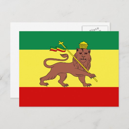 Rasta Reggae Lion Judah Briefkaart (Voorkant / Achterkant)