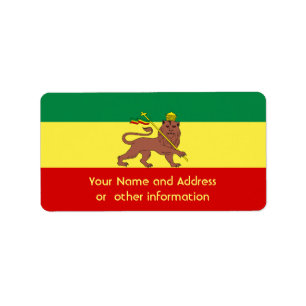 Rasta Reggae Lion Judah Etiket