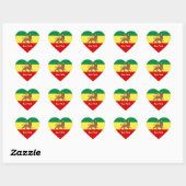 Rasta Reggae Lion Judah Hart Sticker (Vel)