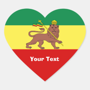 Rasta Reggae Lion Judah Hart Sticker