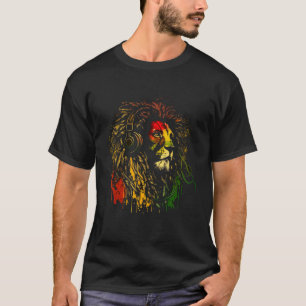Rasta Reggae Lion Judah Jamaican Rastafar T-shirt