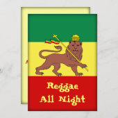 Rasta Reggae Lion Judah Kaart (Voorkant / Achterkant)