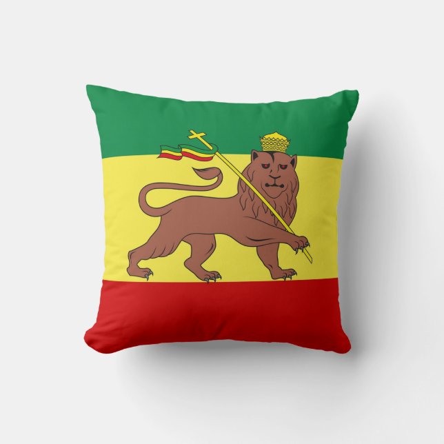 Rasta Reggae Lion Judah Kussen (Voorkant)