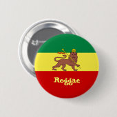 Rasta Reggae Lion Judah Ronde Button 5,7 Cm (Voorkant /achterkant)