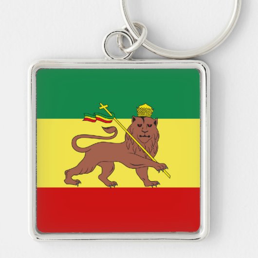 Rasta Reggae Lion Judah Sleutelhanger (Voorkant)
