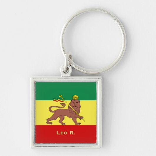 Rasta Reggae Lion Judah Sleutelhanger (Voorkant)
