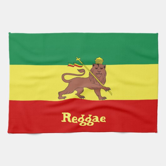 Rasta Reggae Lion Judah Theedoek (Horizontaal)