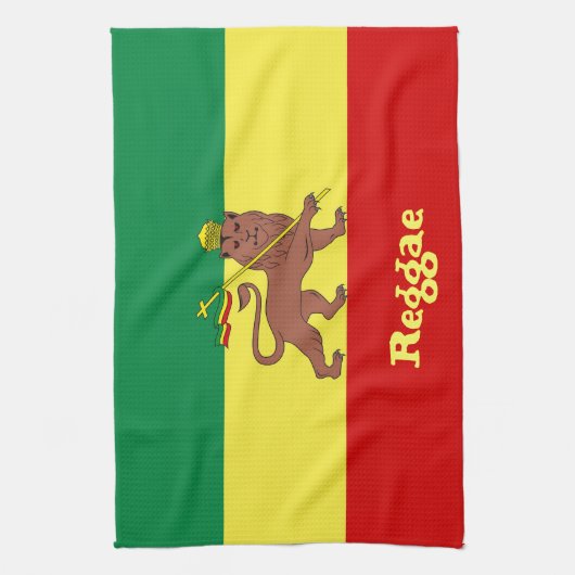 Rasta Reggae Lion Judah Theedoek (Verticaal)