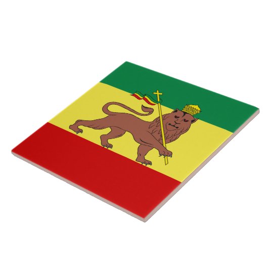 Rasta Reggae Lion Judah Trivet Tegel Tegeltje (Zijkant)
