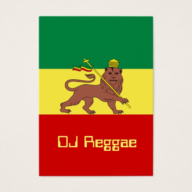 Rasta Reggae Lion Judah Visitekaartjes (Voorkant)