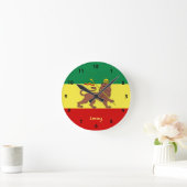 Rasta Reggae Lion Judah Wall Clock Ronde Klok (Huis)