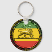 Rasta Reggae Lion Keyring Sleutelhanger (Voorkant)