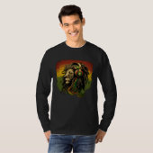 Rasta Reggae Lion Of Judah Rastafarian Roots Regga T-shirt (Voorkant volledig)