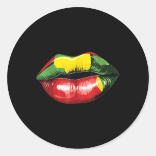 Rasta Reggae Lips Muziek Rasta Rastafari Roots Jam Ronde Sticker