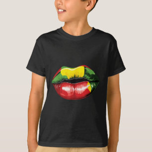 Rasta Reggae Lips Muziek Rasta Rastafari Roots Jam T-shirt