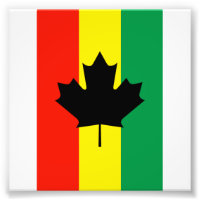 Rasta Reggae Maple Leaf Flag