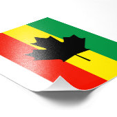 Rasta Reggae Maple Leaf Flag Foto Afdruk (Hoek)