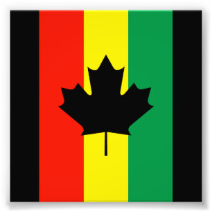 Rasta Reggae Maple Leaf Flag Foto Afdruk