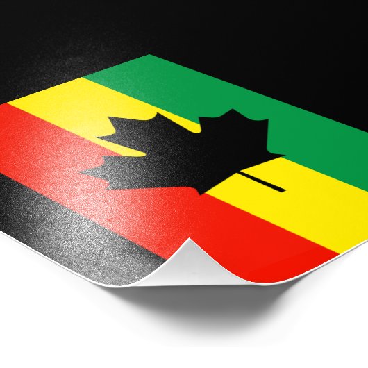 Rasta Reggae Maple Leaf Flag Foto Afdruk (Hoek)