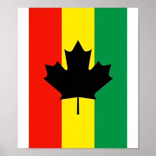 Rasta Reggae Maple Leaf Flag Poster (Voorkant)