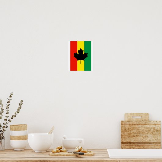 Rasta Reggae Maple Leaf Flag Poster (Keuken)