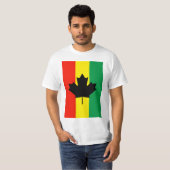 Rasta Reggae Maple Leaf Flag T-shirt (Voorkant volledig)