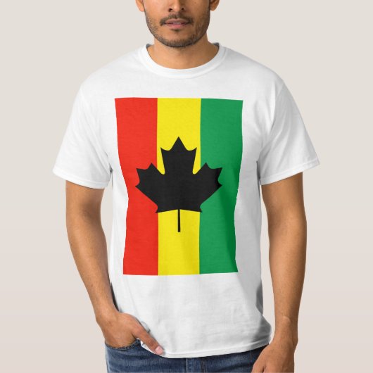 Rasta Reggae Maple Leaf Flag T-shirt (Voorkant)