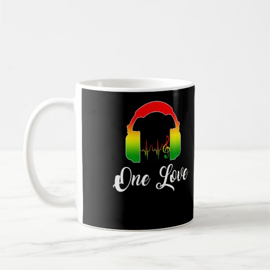 Rasta Reggae Music Hoofdtelefoon Jamaican Pride Koffiemok (Links)