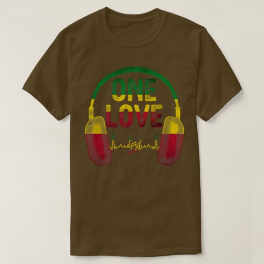 Rasta Reggae Music Shirt Bob Jamaican Roots One PC (Design voorkant)