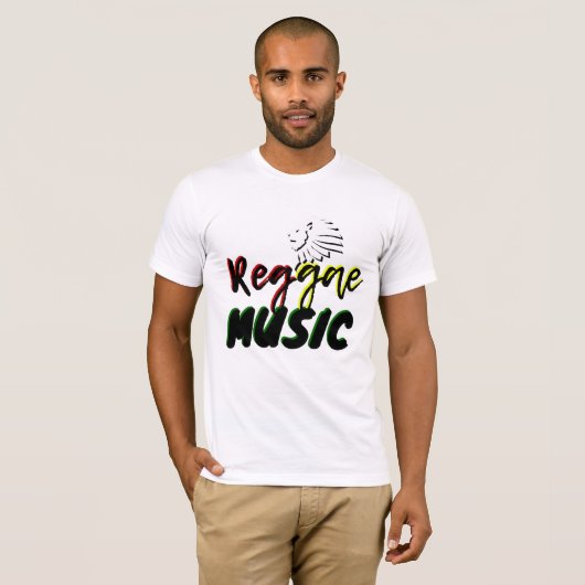 Rasta Reggae Music T-Shirt (Voorkant volledig)