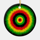 Rasta Reggae Music Tie Dye Bullseye Keramisch Ornament (Voorkant)
