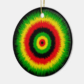 Rasta Reggae Music Tie Dye Bullseye Keramisch Ornament (Links)