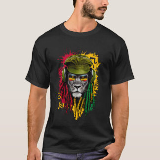 Rasta Reggae Muziek Leeuw van Juda Rastafari Trots T-shirt