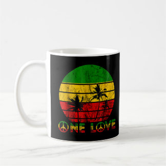 Rasta Reggae One Love Retro Sunset Jamaica Koffiemok