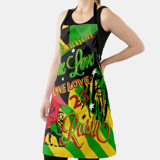 Rasta Reggae Party Apron Schort (Insitu)