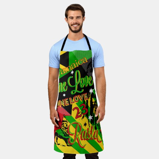 Rasta Reggae Party Apron Schort (Gedragen)