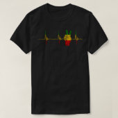 Rasta Reggae Peace Rastafari Roots Heartbeat EKG P T-shirt (Design voorkant)