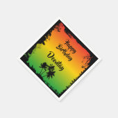 Rasta Reggae Rood Goud Groen Jamaicaanse Verjaarda Servet (Hoek)